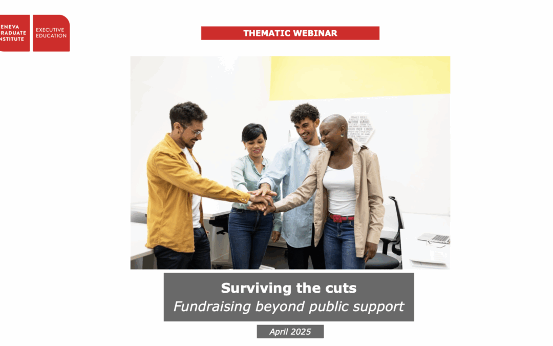 WEBINAIRE – Survivre aux coupes budgétaires : collecter des fonds au-delà du soutien public